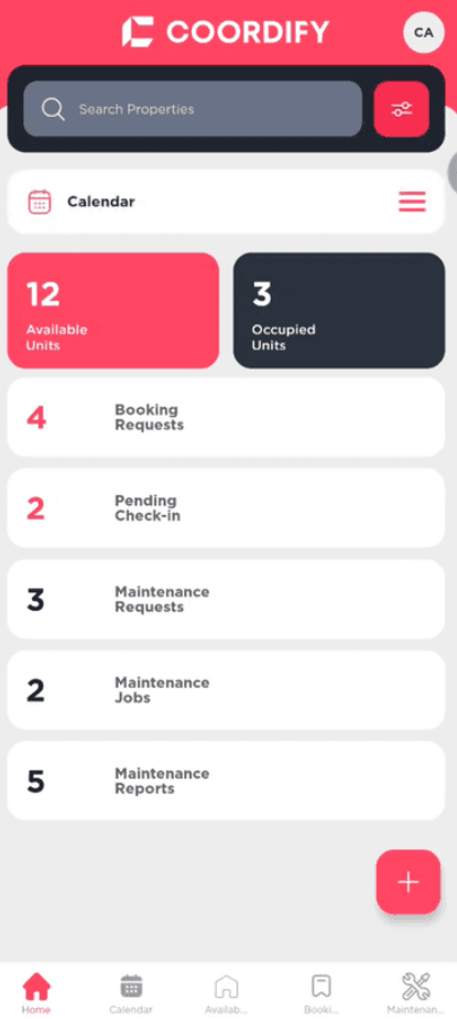 Coordify dashboard preview
